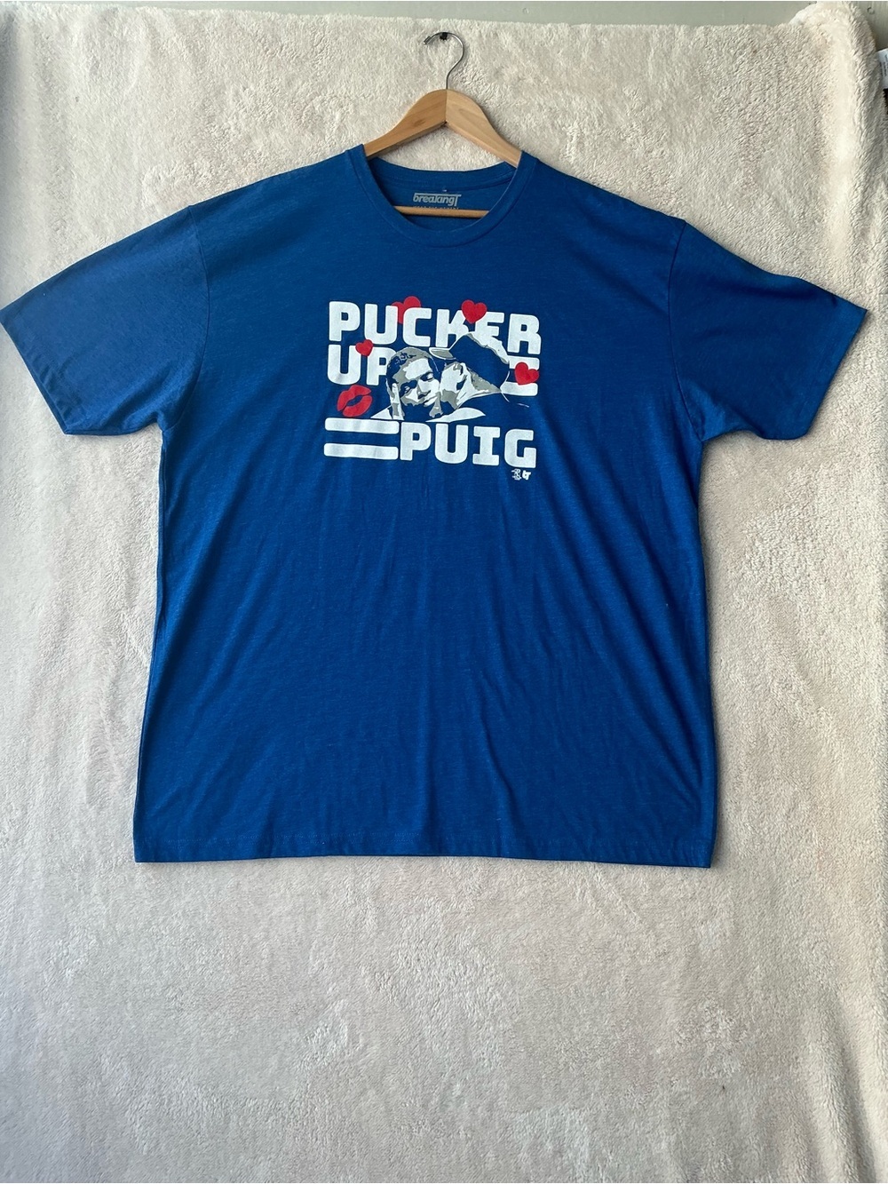 Pucker Up Puig Blue Graphic Tee